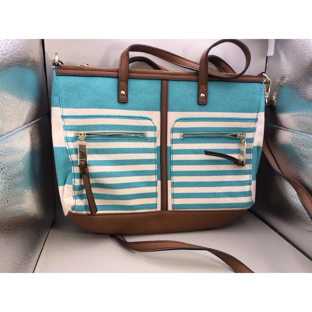 Tommy Hilfiger Satchel/Tote Top Handle Or Crossbody Strap Multi Pockets With Zip